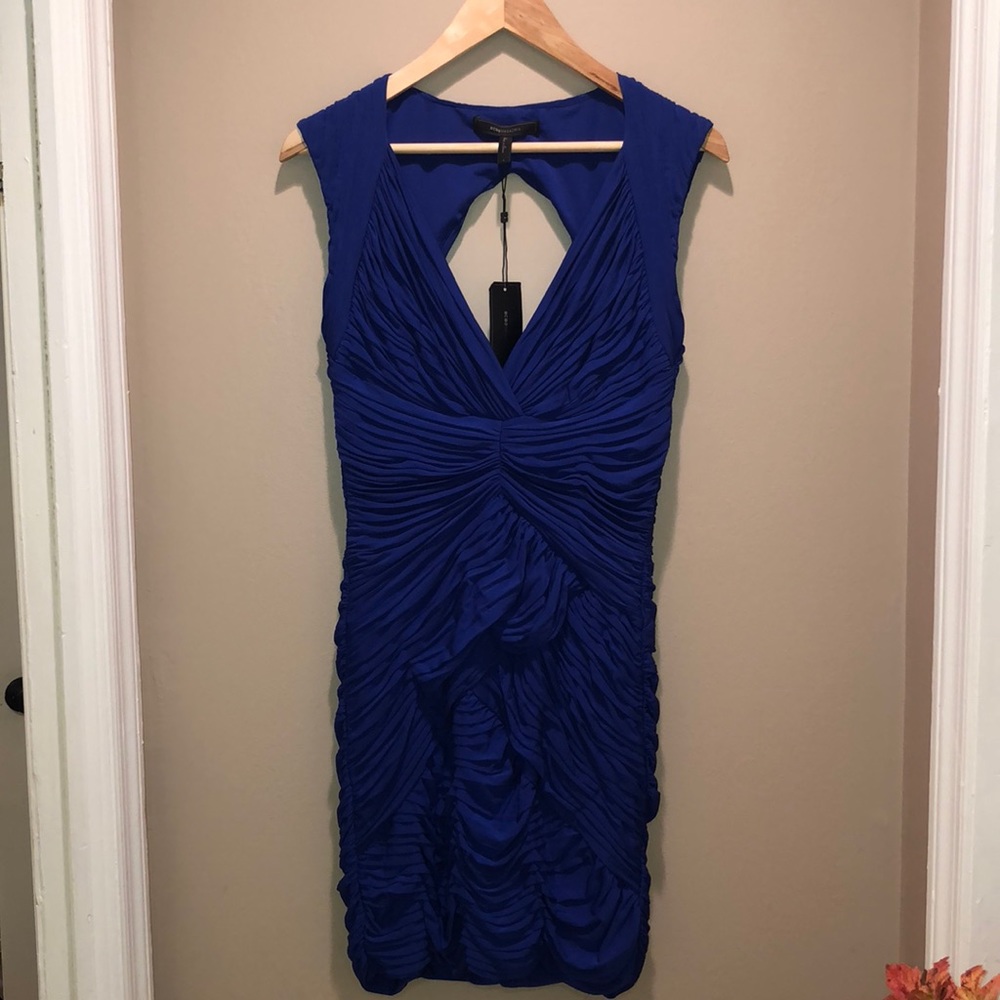 NWT Edesa Shirred V-Neck Cocktail Dress Size L - Picture 3 of 5